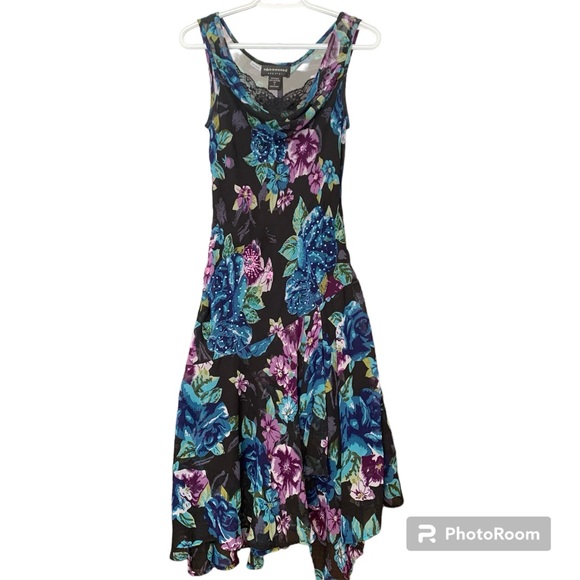 Connected Apparel Floral Slip Dress, Size Small - Picture 2 of 13